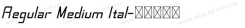 Regular Medium Ital字体转换